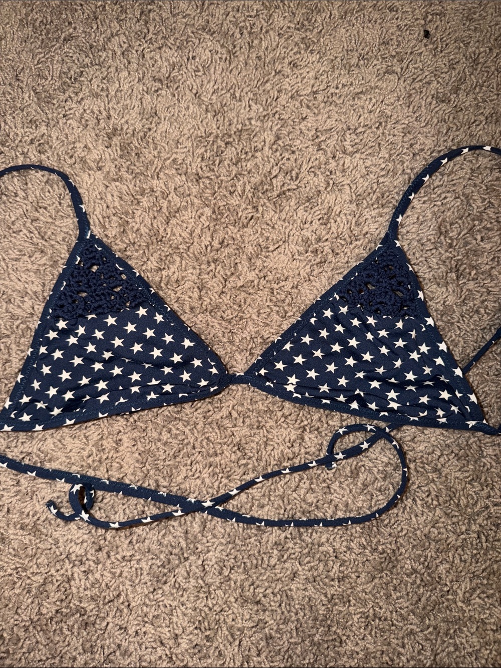 Frankie’s bikini tanner  Star Print Triangle Bikini Top